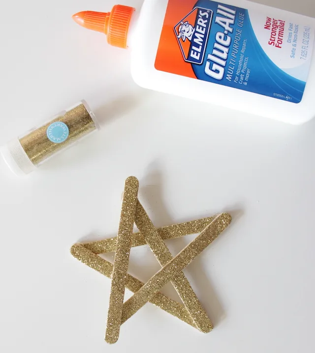 DIY Glitter Christmas Tree Star