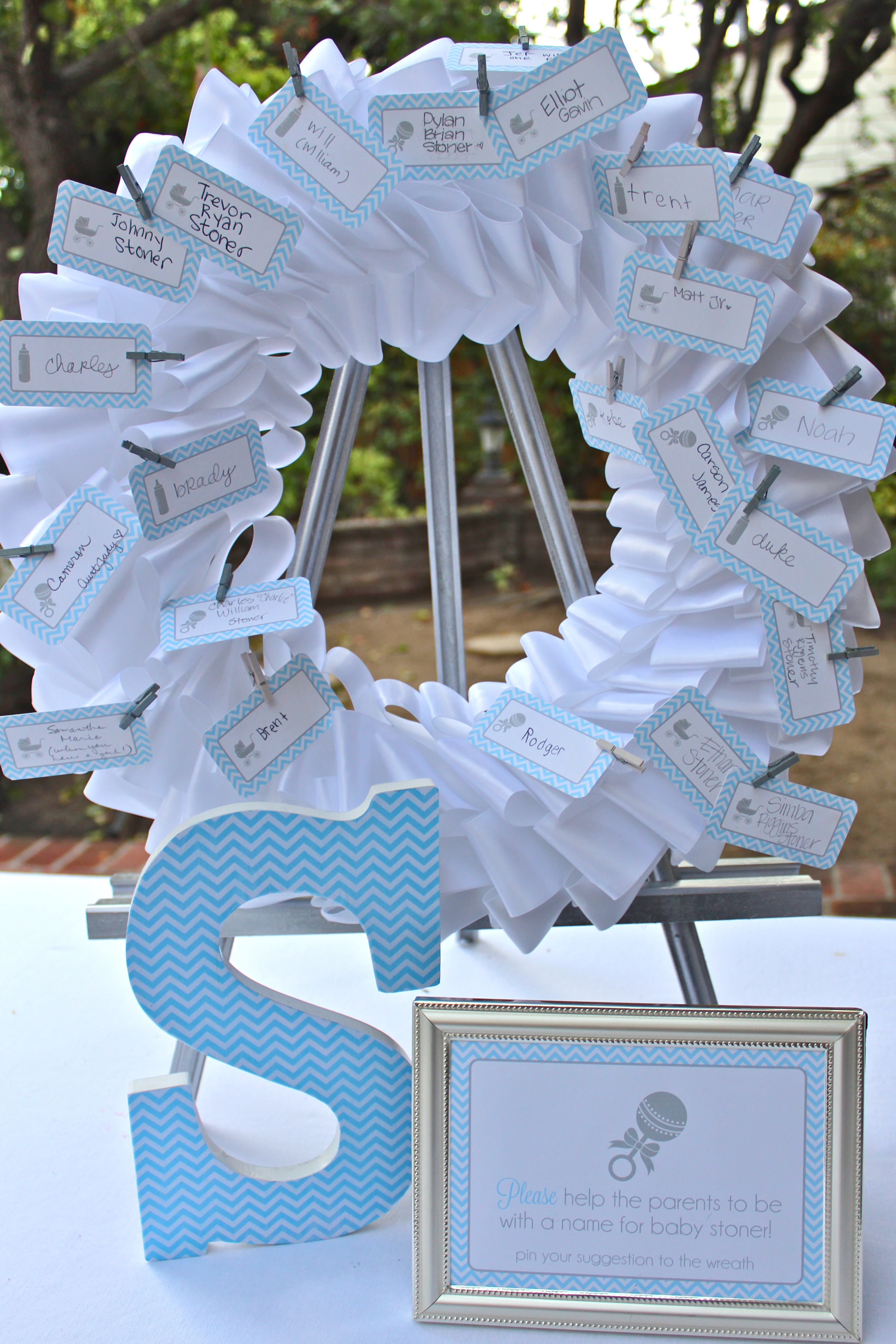 Help the Parents to Be with a Baby Name Wreath