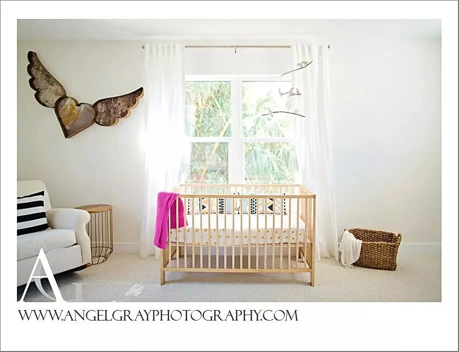 Simple and Airy White and Gold Nursery