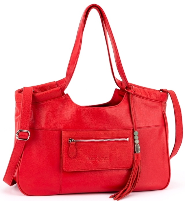 Caroline Diaper Bag in Red by Lily-Jade
