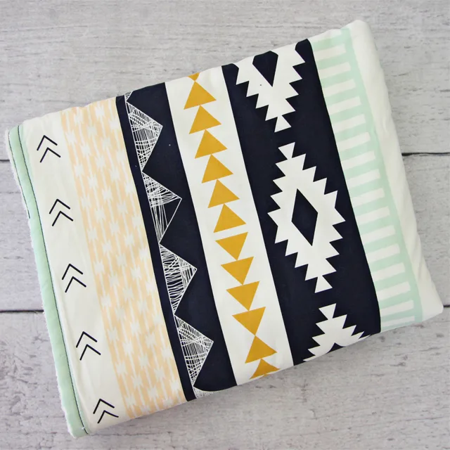 Mint Gold and Black Blanket - The Project Nursery Shop