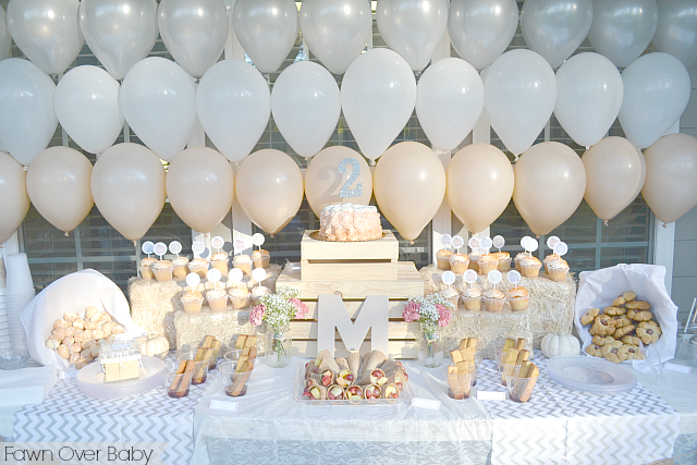 Peach Birthday Party Dessert Table - Project Nursery