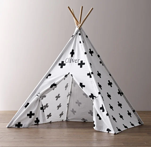 Canvas Black & White Teepee by RH Baby & Child