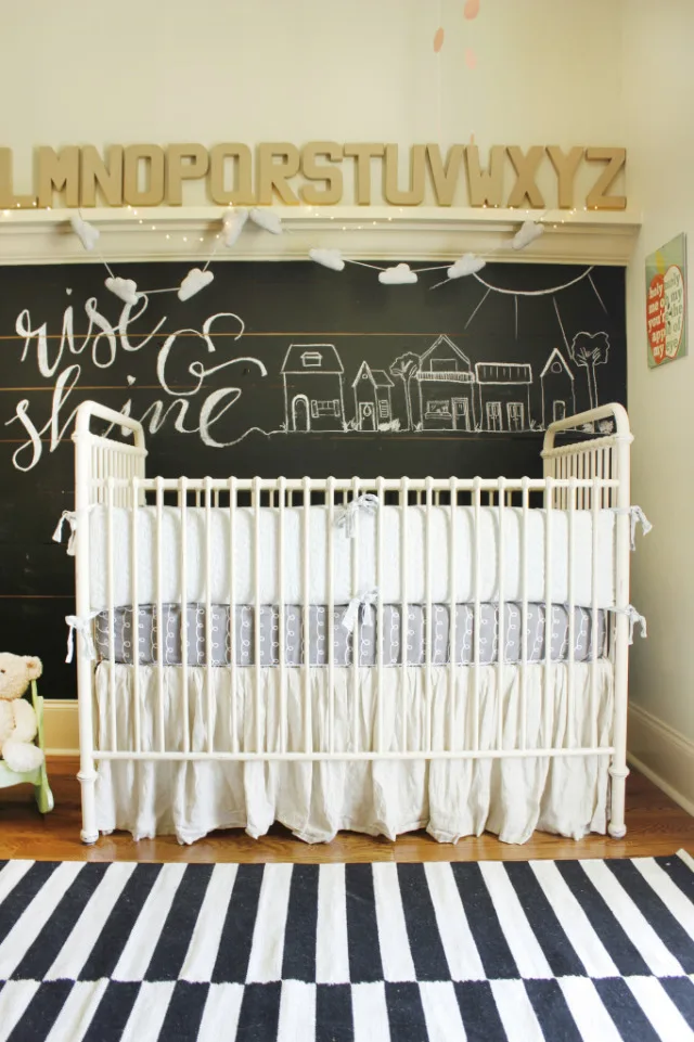 Alphabet in Nursery with Chalkboard Wall - Project Nursery