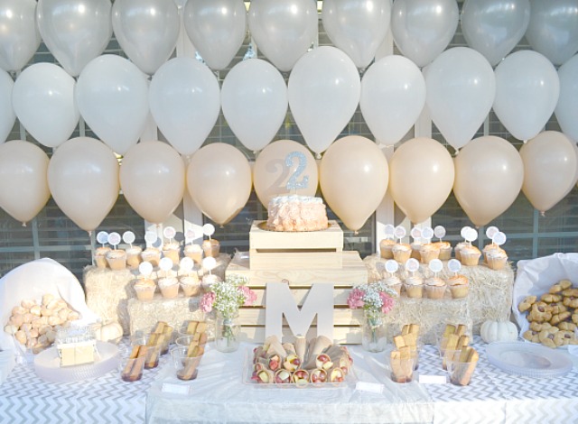 Peach Birthday Party Dessert Table - Project Nursery