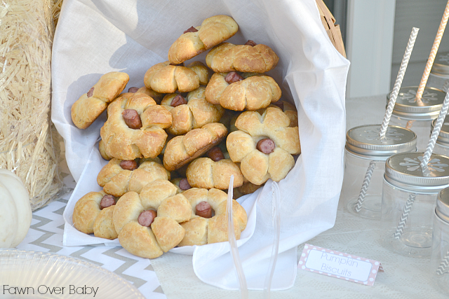 Pigs-in-a-Blanket in the Shape of Pumpkins