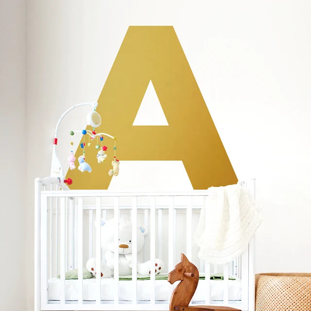 Large Gold Letter Wall Decal from Wallums