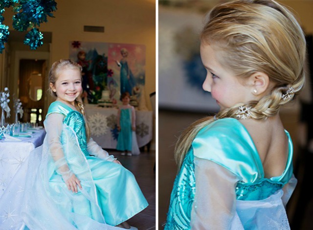 elsa doll tea party