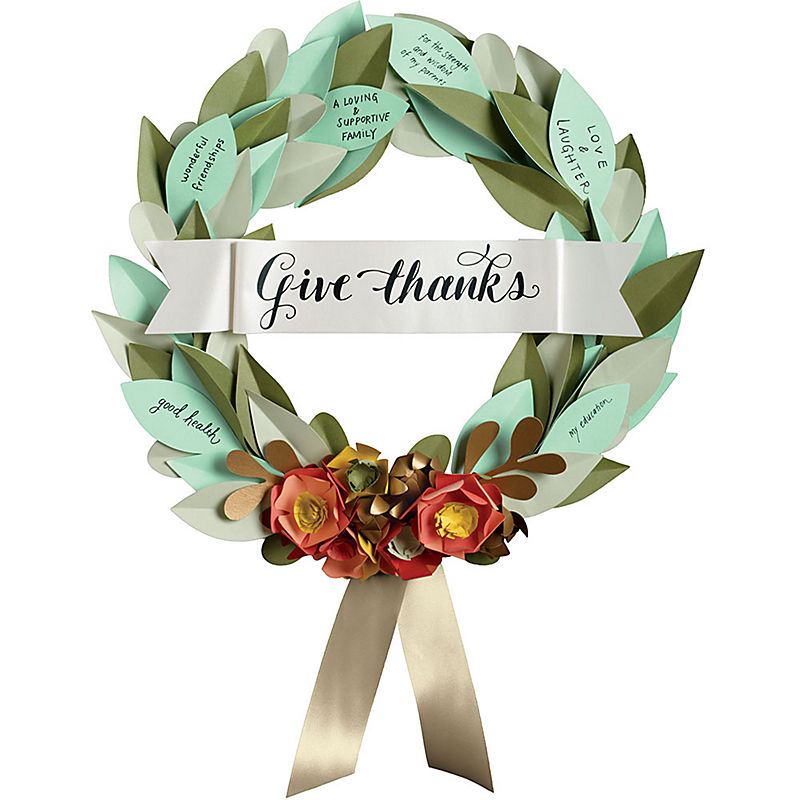 Grateful Wreath Kit from Paper Source