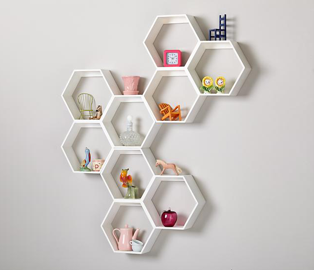 Honeycomb Wall Shelves from Land of Nod