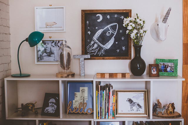 Eclectic Toddler Boy's Room Bookshelf - Project Nursery