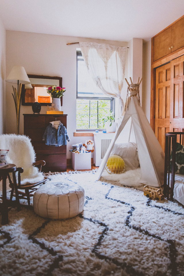 Teepee in Eclectic Toddler Boy's Room - Project Nursery