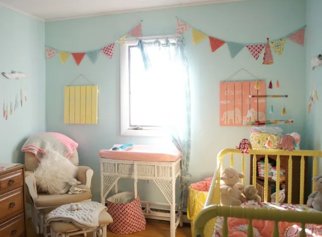 Aqua, Coral and Yellow Bohemian Nursery - Project Nursery