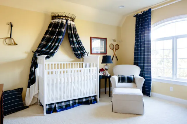 Preppy Plaid Nursery with Navy Accents - Project Nursery