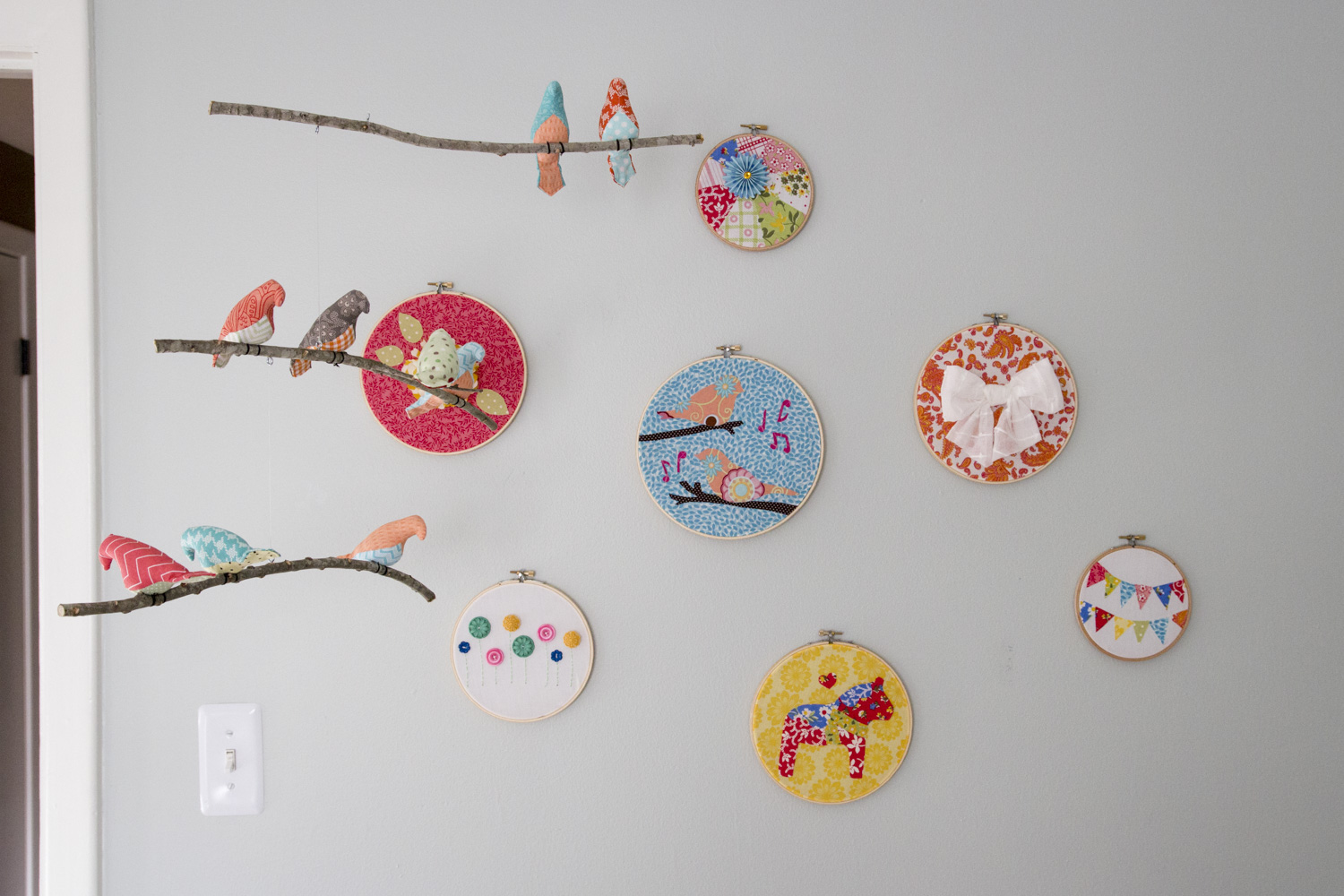 Colorful Embroidery Hoop Art