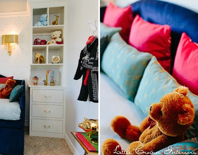 Blue, Red and Gold Toddler Room