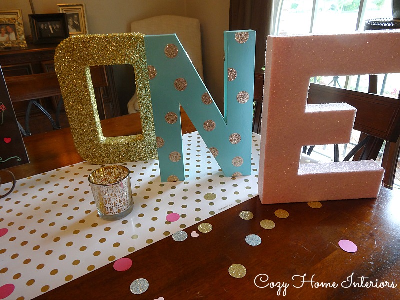 "One" Sparkle Letters