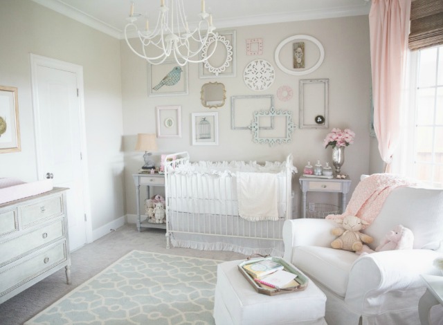 Baby girl pink and grey best sale nursery ideas