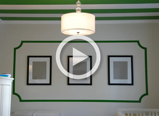 Green Striped Nursery Ceiling - Project Nursery