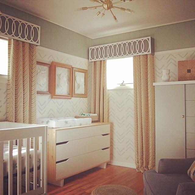 Kuba Chevron Stencil Nursery