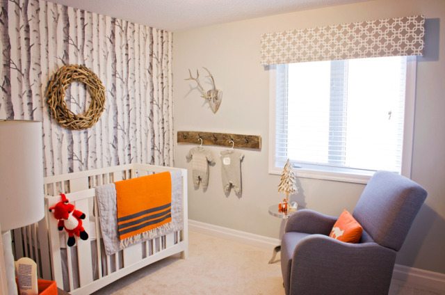 Woodland Nursery with Birch Tree Wallpaper - Project Nursery