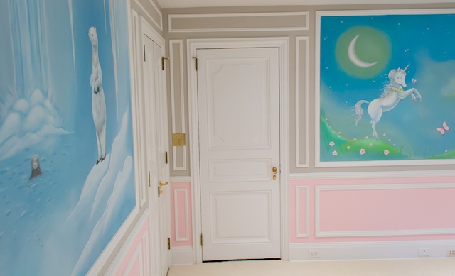 Playroom with Unicorn Mural