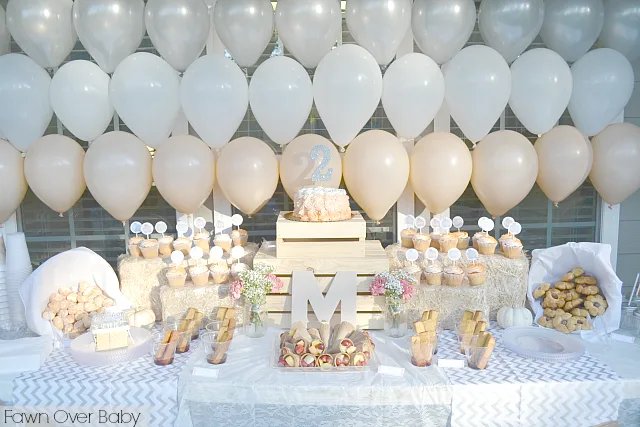 Peach Ombre Birthday Party Dessert Table - Project Nursery