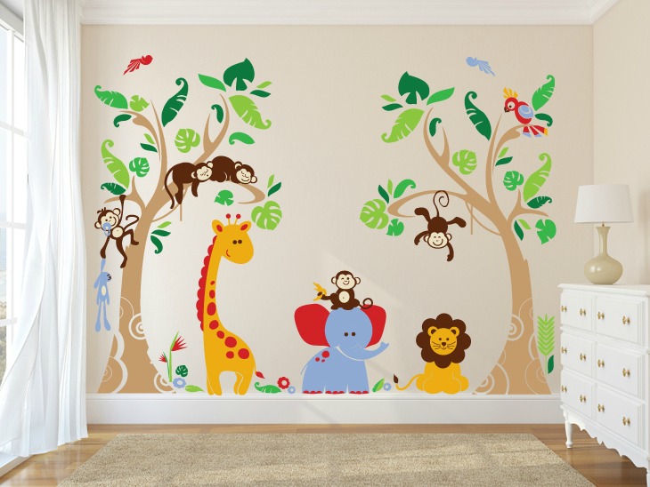 Jungle Safari Wall Decals from Evgie