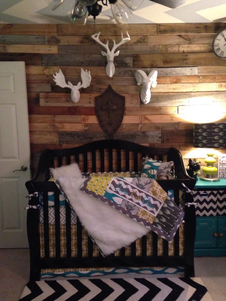 Rustic Nursery with Pallet Wall