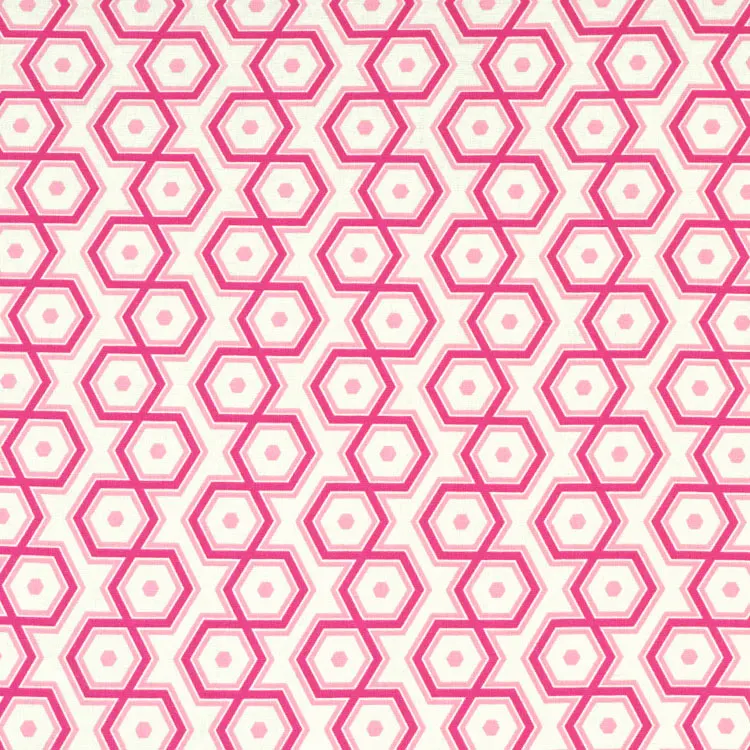 Magenta Hexagon Fabric