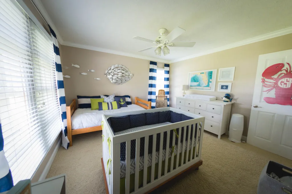 Neutral Nautical Nursery with Navy and Lime Accents - Project Nursery