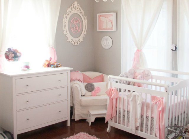 pink and gray girl nursery - Project Nursery