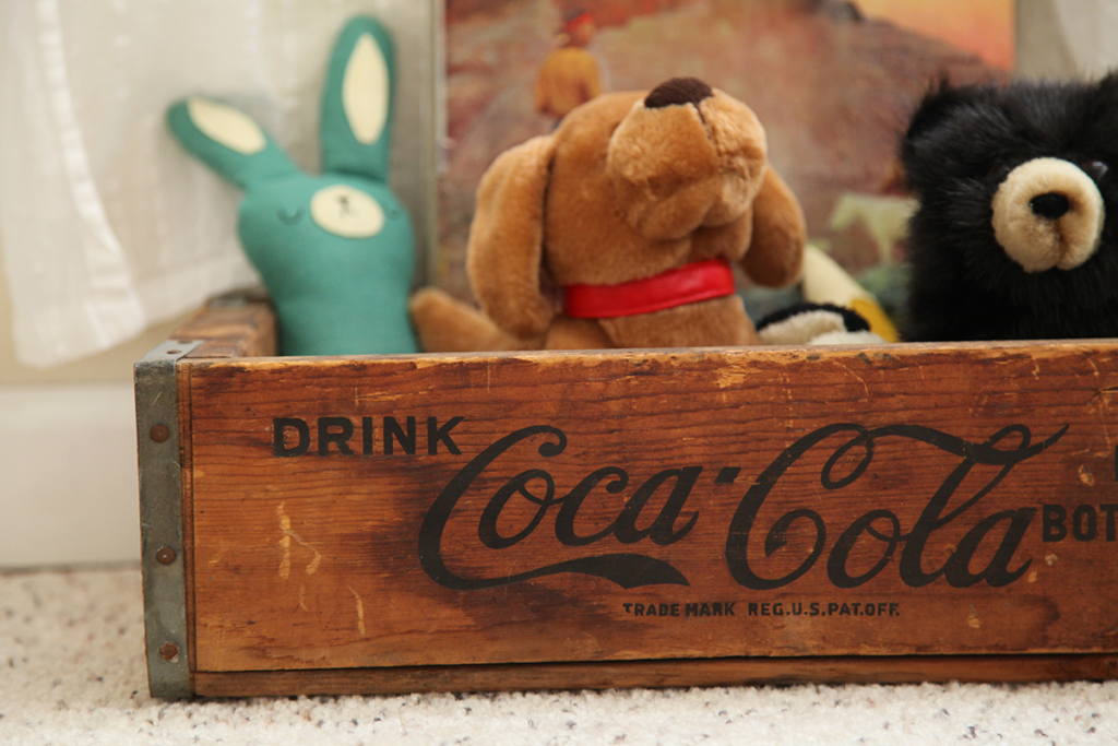 Toy Storage in Coca-Cola Crate
