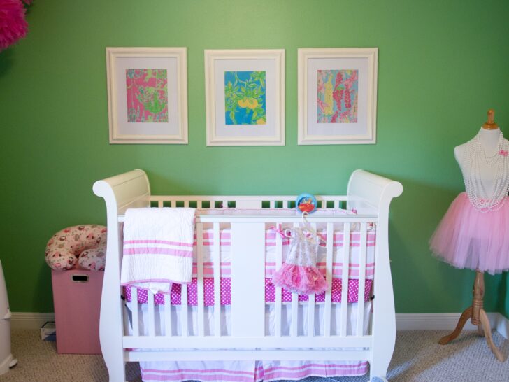 Green and Pink Lilly Pulitzer Nursery