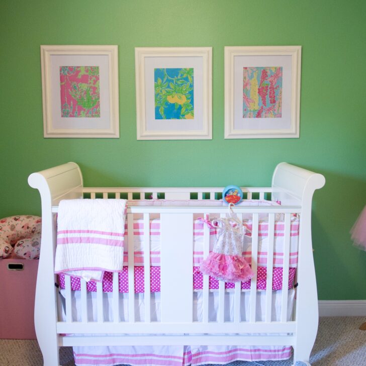 Green and Pink Lilly Pulitzer Nursery