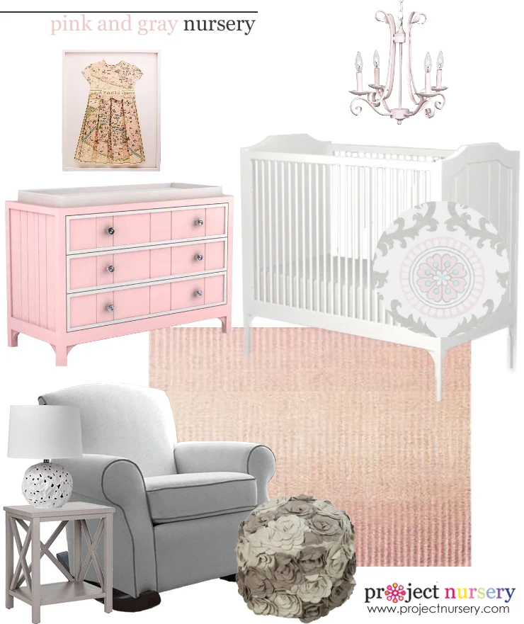 Carousel Designs Pink and Gray Design Board