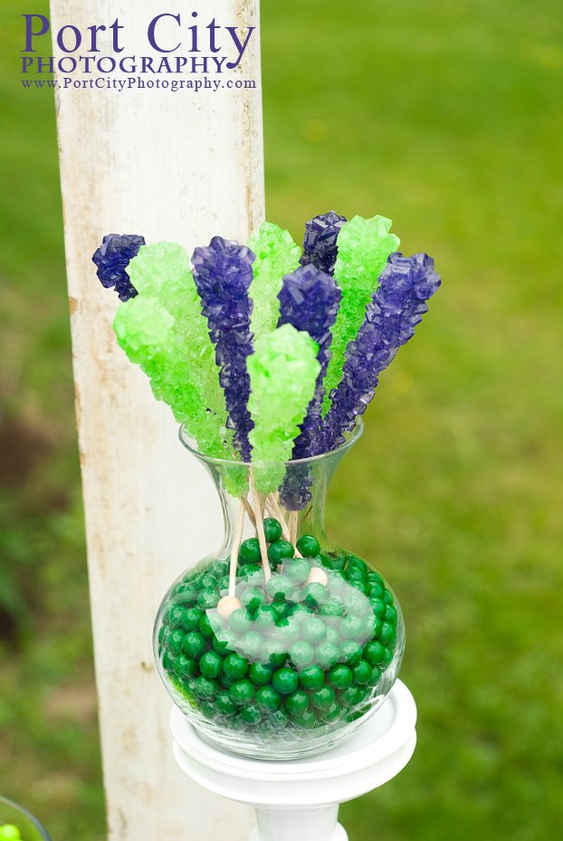 Green and Purple Rock Candy