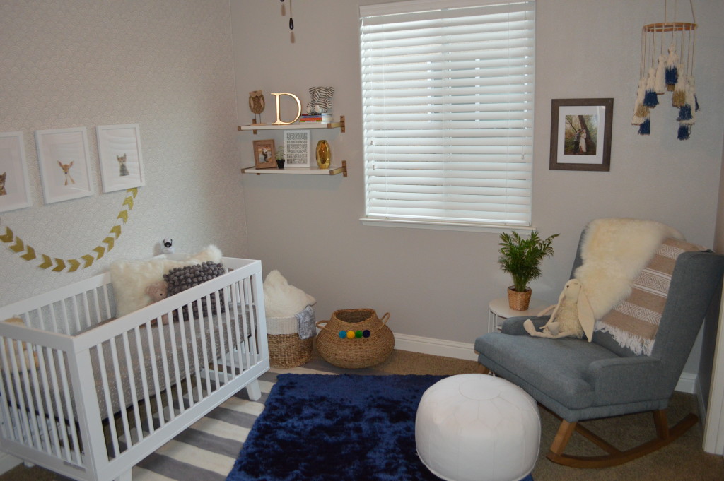 Modern Blue, Grey and Gold Nursery - Project Nursery