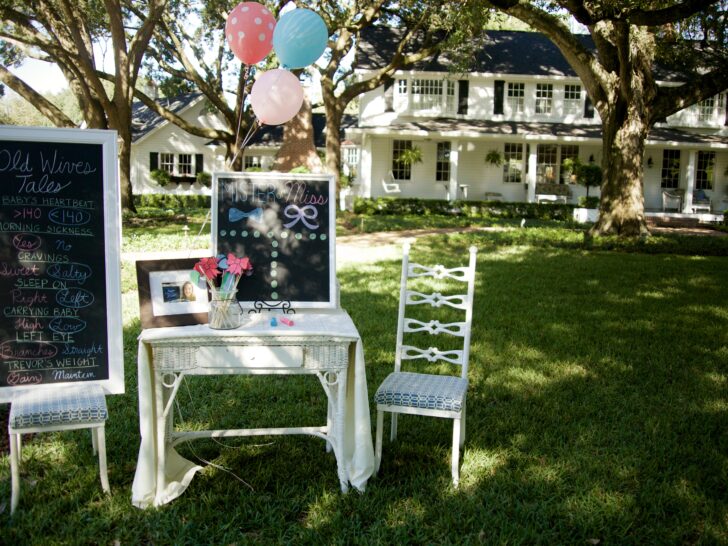 Gender Reveal Party on the Lawn