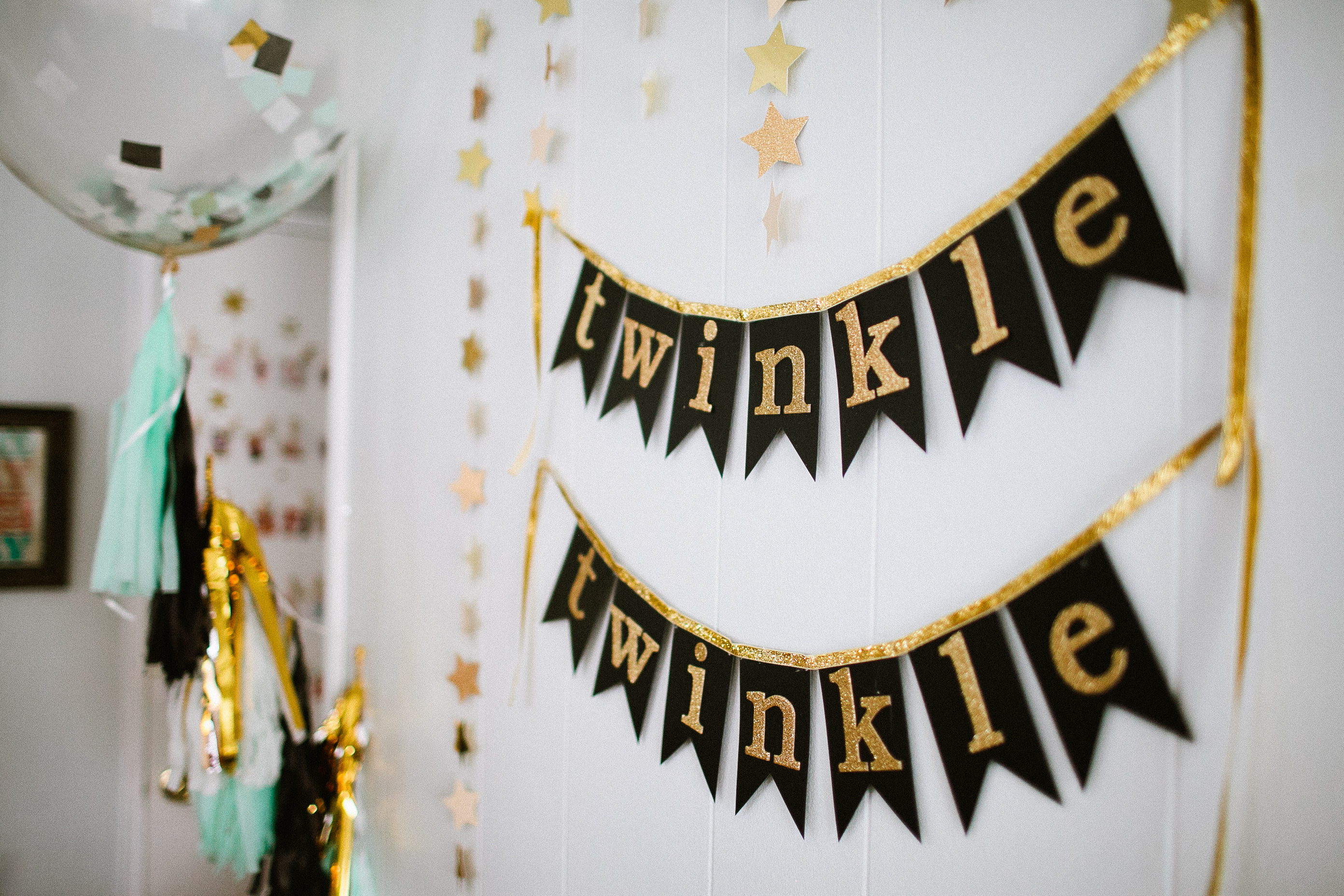 Twinkle twinkle little store star banner diy