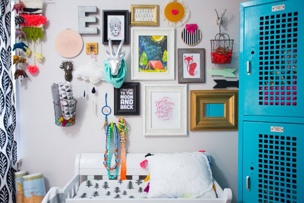 Eclectic Colorful Gallery Wall