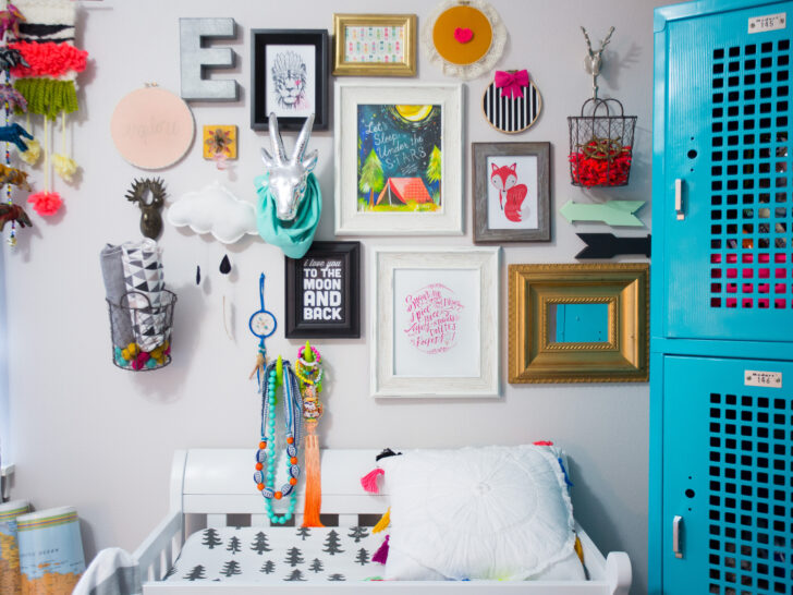 Eclectic Colorful Gallery Wall