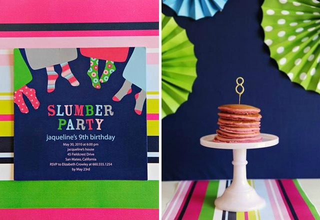 Slumber Party Invitation and Pink Pancakes - Project Junior