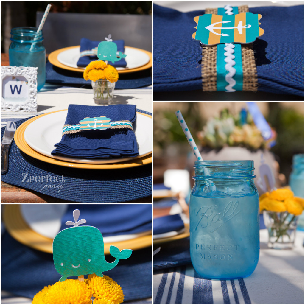 Nautical Baby Shower Table Setting