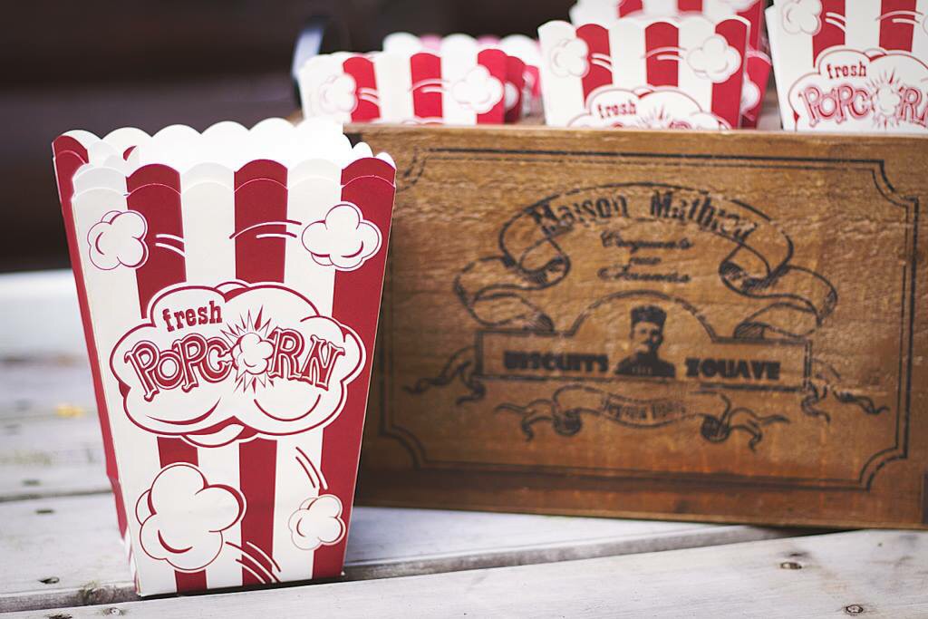 Vintage Inspired Popcorn Boxes