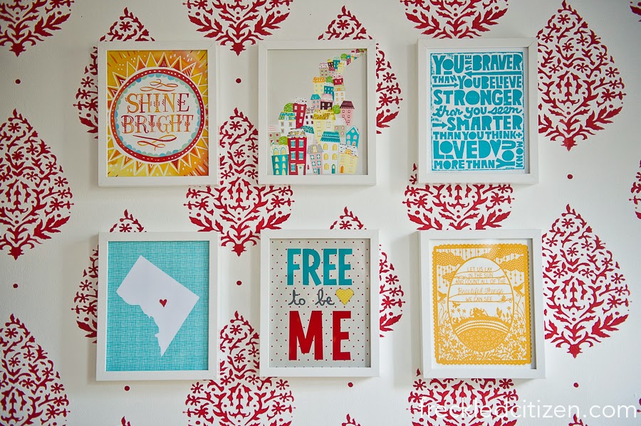 Bright Wall Art in this Bright and Cheery Stenciled Nursery