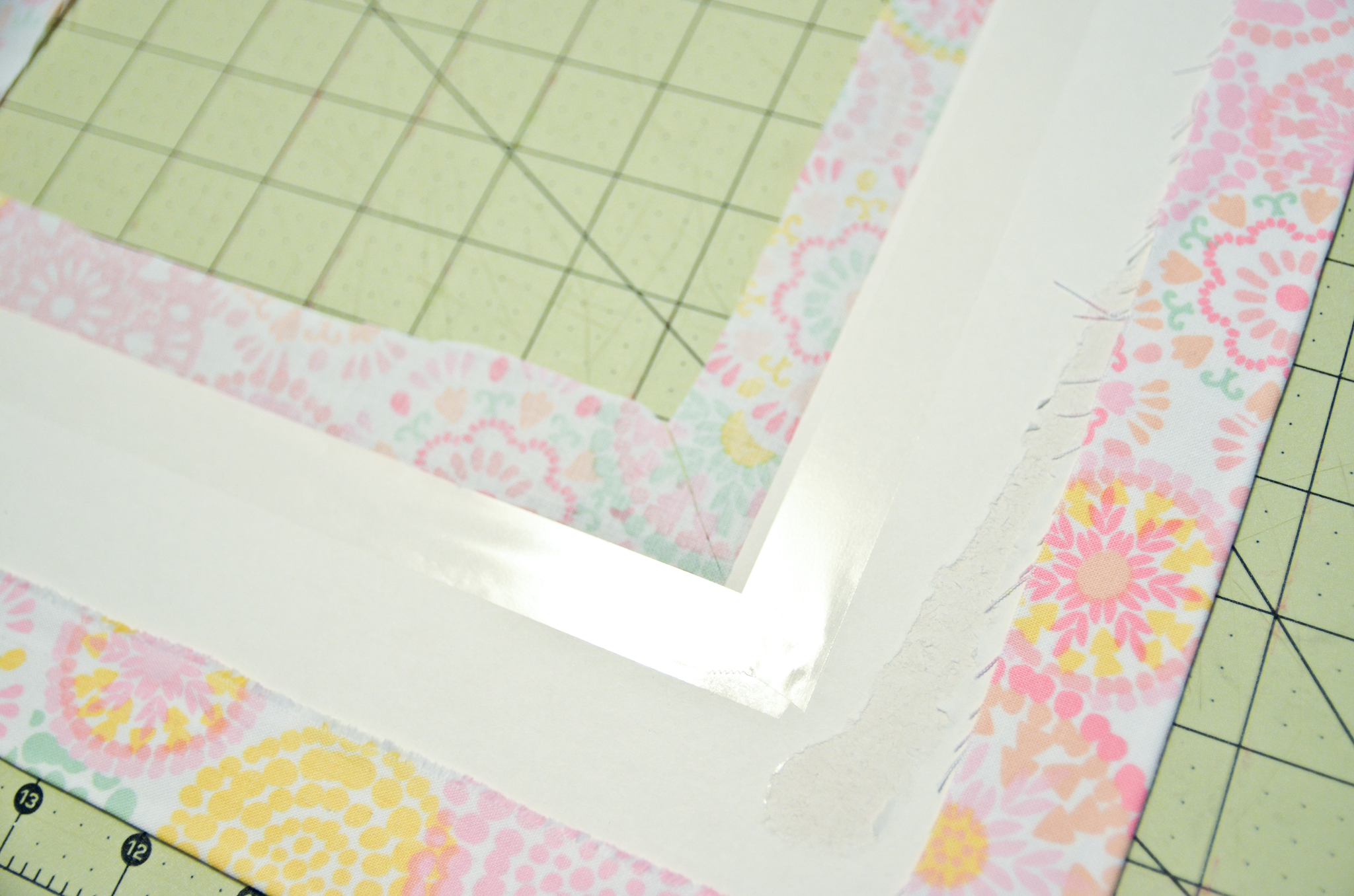 Fabric-Covered Mat for Framed Nursery Art