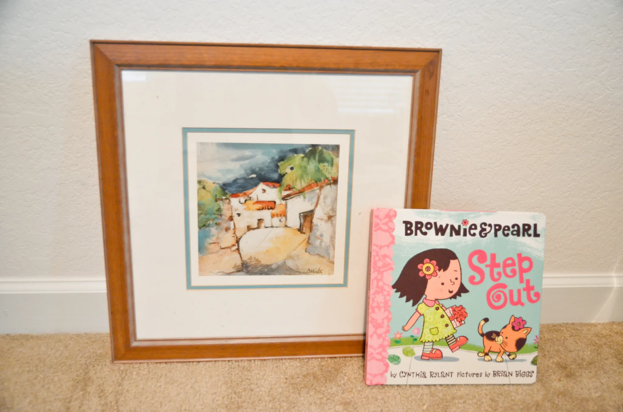 Thrift Store Frame and Children's Book for Nursery Art