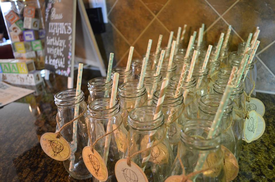 Hot Air Balloon Themed Mason Jars