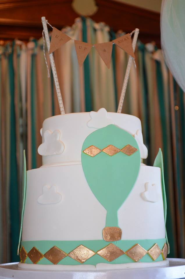 Hot Air Balloon Custom Baby Shower Cake